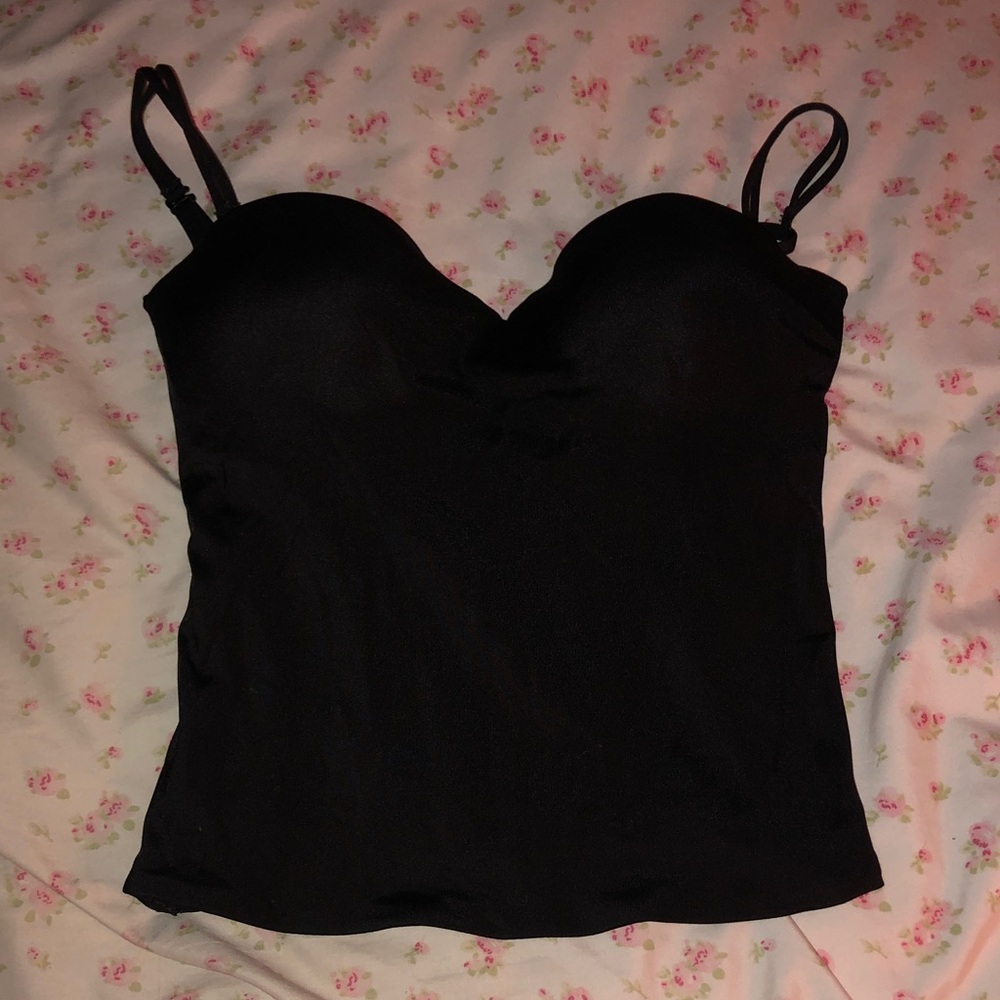Black Women's Bustier Tank Top - Classic Sleek Style